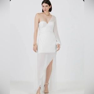 Beautiful draped cream colored dress from BCBG size 12